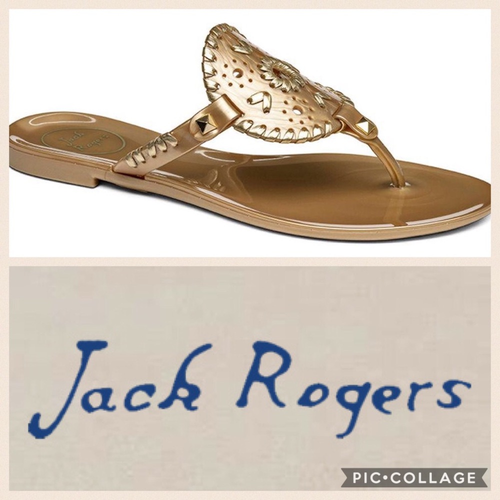 ☀️Jack Rogers Georgica Jelly Sandal {Gold} 5